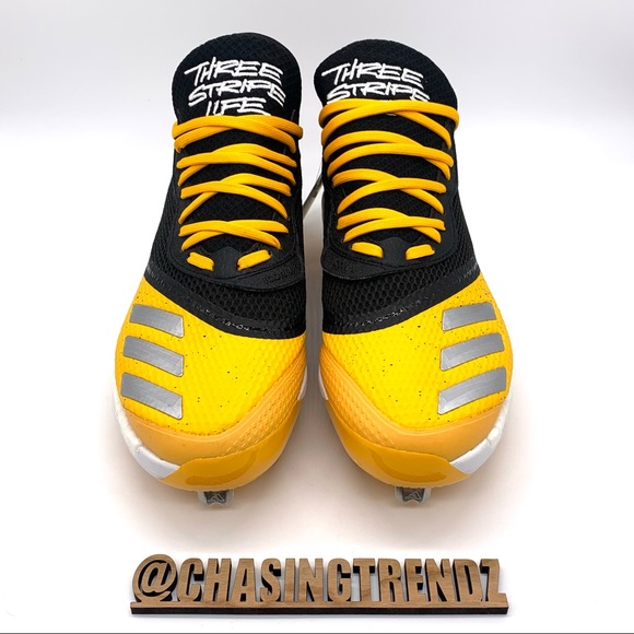 Adidas Mens Icon V Yellow Baseball Cleats
